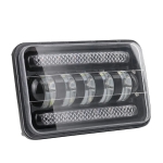 LED halogen Universal 5", 12V-24V fază scurtă/lungă cu DRL lumini de zi, semnalizator alb-galben 4000lm pentru ATV, jeep, camion, tractor și altele