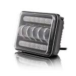 LED halogen Universal 5", 12V-24V fază scurtă/lungă cu DRL lumini de zi, semnalizator alb-galben 4000lm pentru ATV, jeep, camion, tractor și altele