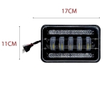 LED halogen Universal 5", 12V-24V fază scurtă/lungă cu DRL lumini de zi, semnalizator alb-galben 4000lm pentru ATV, jeep, camion, tractor și altele