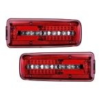 Set de stopuri LED stânga și dreapta 24V cu 8 funcții, potrivit pentru remorcă, rulotă, dubă, tir, camion Man