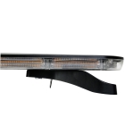 Lampă de semnalizare de urgență cu LED-uri puternice, 12V 24V, tip borcan, 96 cm, 126W, 16 moduri de funcționare, sticlă transparentă, pentru platformă de asistență rutieră, plug de zăpadă și altele