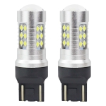 Becuri cu LED T20 W21/5W Canbus 3030 24SMD 12V-24V lumină albă, set 2 bucăți