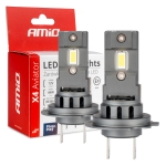 Becuri Mini LED X4 Aviator H7/H18 44W 12V 3936lm pentru automobil, motocicletă, tractor, camion, microbuz și altele, set 2 buc.