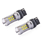 Becuri LED T20 7440 W21W 5600K albe CANBUS 3030 24SMD, 12V-24V, set