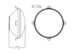 Far halogen pentru tractor, excavator, buldozer, 13,8 cm, compatibil cu Massey Ferguson, David Brown, Ford New Holland, Landini.