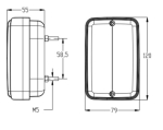 Universal stop combinat spate cu lumină de frână și semnalizare, compatibil cu Massey Ferguson 12V