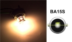 Bec LED, 22 SMD, BA15S 1156 (P21W), 12V - 24V, Lumină galben