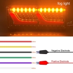 Stopuri Led,  Stânga + Dreapta 12V-24V, set, cu Semnal Dinamic Neon Effect 32x13cm pentru Dubă, Camion, Tir, Remorcă, Rulotă și altele.