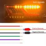 Stopuri Led,  Stânga + Dreapta 12V-24V, set, cu Semnal Dinamic Neon Effect 32x13cm pentru Dubă, Camion, Tir, Remorcă, Rulotă și altele.