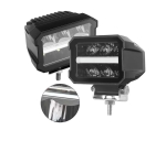 Far universal LED cu lumină albă și lumini de zi DRL alb-portocaliu 12V - 24V E-mark pentru camion, tractor, ATV, jeep, utilaje agricole și alte vehicule.