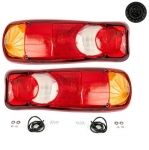 Set 2X Lampa Stop Flexzon, Stanga Si Dreapta, Cu Priza, 6 Functii, Remorca, Camion, Trailer, 12-24V, 46cm x 13cm