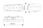 Set 2X Lampa Stop Flexzon, Stanga Si Dreapta, Cu Priza, 6 Functii, Remorca, Camion, Trailer, 12-24V, 46cm x 13cm