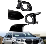 Set 2 Capace + 2 Rame pentru Oglinzi, Tip Batman M Compatibile BMW X3 X4 X5 X6 X7 G01 G02 G05 G07 F97 F98 F95 F96