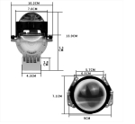 Kit 2x Lupe Bi-Led 3″ Faza scurta/Faza lunga, P80 PRO Seria, 120W, 6500K, 7500lm, 12V +300 % Luminozitate