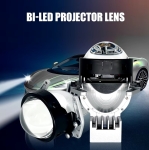 Kit 2x Lupe Bi-Led 3″ Faza scurta/Faza lunga, P80 PRO Seria, 120W, 6500K, 7500lm, 12V +300 % Luminozitate