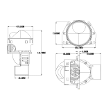 Kit 2x Lupe Bi-Led 3″ Faza scurta/Faza lunga, cu LASER, P91 Seria, 156W, 6500K, 8000lm, 12V