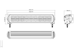 Led bar, Lumina alba si portocalie puternica, de inalta calitate, 9000LM, 70W, 44.7 cm 12-24V