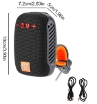 Boxă Bluetooth portabilă cu radio, card de memorie, AUX, USB și suport pentru bicicletă și motocicletă, Neagră