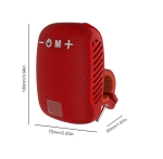 Boxă Bluetooth portabilă cu radio, card de memorie, AUX, USB și suport pentru bicicletă și motocicletă, Roșie