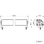 Led bar, Lumina alba si portocalie puternica, de inalta calitate, DRL, 4800LM, 33,8 cm 12-24V