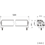 Led bar, Lumina alba si portocalie puternica, de inalta calitate, DRL, 7800LM, 58,4 cm 12-24V