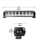 Bară LED Girofar, lumină albă puternică și lumină portocalie de avertizare, calitate înaltă, DRL, 80W, 5500lm, 45cm, 12-24V