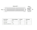 Bară LED Girofar, lumină albă puternică și lumină portocalie de avertizare, calitate înaltă, DRL, 80W, 3800lm, 54,5cm, 12-24V