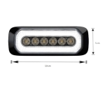 24 LED Poziție Lumină pentru Asistență Rutieră cu 2 Funcții, Lumină Albă Gabarit și Flash Intermitent 12V-24V