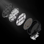 8 LED Halogen cu Lumină Albă și DRL Portocalie, 9-30V, Rezistent la Apă IP68 