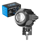 1 LED Halogen cu Lumină Spot, 2000LM, 9-60V, Rezistent la Apă IP67, Lumină Galbenă (Faruri scurte) + Lumină Albă (Faruri lungi)