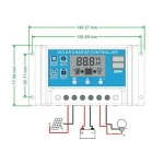 Controler Solar Inteligent de Încărcare PWM 20A cu Ecran LCD și Porturi USB – 12V / 24V pentru Sisteme Fotovoltaice