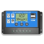 Controler Solar Inteligent de Încărcare PWM 20A cu Ecran LCD și Porturi USB – 12V / 24V pentru Sisteme Fotovoltaice