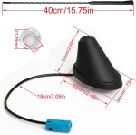 Antena auto AM/FM cu bază înclinată 57° și mufă albastră pentru Opel, GM, Vauxhall