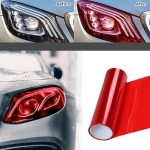 Folie de protecție roșu transparentă pentru faruri și stopuri - 100 cm x 30 cm