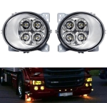 Set Faruri de Ceață LED Stânga + Dreapta pentru Scania P, G, R, T după 2004 – Galben