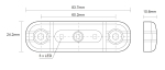 Lampa gabarit laterala LED portocaliu fumuriu rezistent la apă IP67, 12V/24V Cablu 30 cm - E9 10R-06, ECE R10, ECE R148