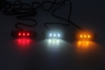 Lampa gabarit laterala LED portocaliu fumuriu rezistent la apă IP67, 12V/24V Cablu 30 cm - E9 10R-06, ECE R10, ECE R148