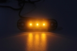 Lampa gabarit laterala LED portocaliu fumuriu rezistent la apă IP67, 12V/24V Cablu 30 cm - E9 10R-06, ECE R10, ECE R148