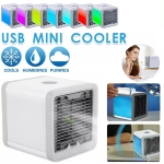 Mini Aer conditionat portabil 3 in 1 cu USB – Răcire, Umidificare, Purificare Led 7 culori