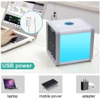 Mini Aer conditionat portabil 3 in 1 cu USB – Răcire, Umidificare, Purificare Led 7 culori