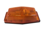 Lampa de semnalizare, gabarit cu bec cu socluri BA15S, 12–24V – sticla galben