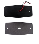 Lampa de semnalizare, gabarit cu bec cu socluri BA15S, 12–24V – sticla galben