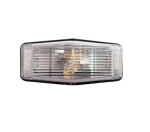 Lampa de semnalizare, gabarit cu bec cu socluri BA15S, 12–24V – sticlă albă (transparenta)