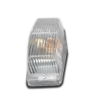 Lampa de semnalizare, gabarit cu bec cu socluri BA15S, 12–24V – sticlă albă (transparenta)