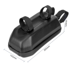 Geanta impermeabila si rezistenta la apa pentru trotineta 4L, carcasa dura Piele/EVA - Negru