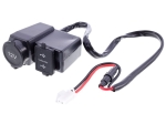 Priza bricheta cu 2 USB-uri, 4.2A, voltmetru, moto, atv, Carmotion - 12V
