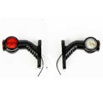 Set 2 Lampi Laterale de Gabarit cu LED – 24V, 130 mm, Rosu / Alb / Galben