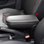 Capac pentru cotiera VW Golf 4, Bora, Beetle, Polo 6R, Passat B5, Jetta 1997-2006 - Cu sistem de inchidere complet din piele ecologica, Negru