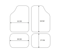 Set covorase auto universale 4 bucati - model textil cu intaritura pentru zona pedalierului