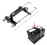 Suport Universal pentru fixare 19cm - asigurare baterie auto, metalic, culoare neagra